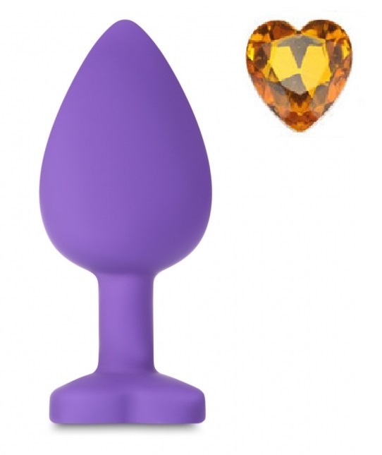 Dop Anal Brighty Large Silicon Mov/Galben Mokko Toys, #1, Erotic24.ro