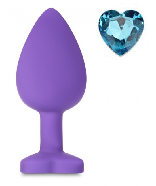 Dop Anal Brighty Large Silicon Mov/Albastru Deschis Mokko Toys, #1, Erotic24.ro