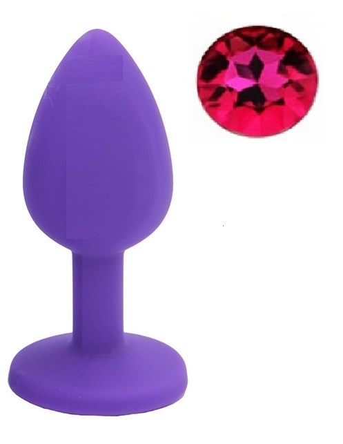 Dop Anal Silicone Buttplug Small Mov/Roz Deschis Guilty Toys, #1, Erotic24.ro