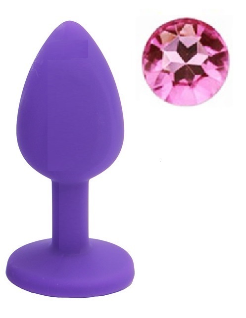 Dop Anal Silicone Buttplug, Small, Mov/Roz, Guilty Toys