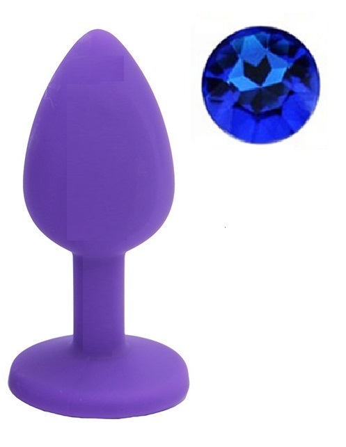 Dop Anal Silicone Buttplug Small Mov/Albastru Inchis Guilty Toys, #1, Erotic24.ro