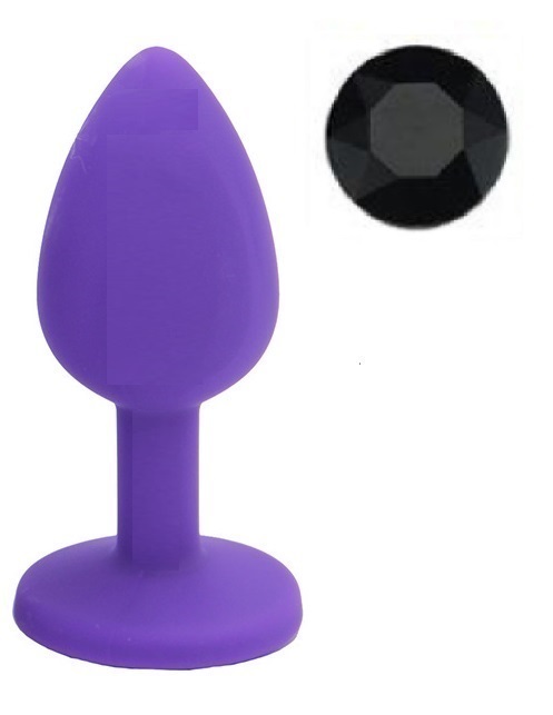 Dop Anal Silicone Buttplug, Small, Purple/Black, Guilty Toys