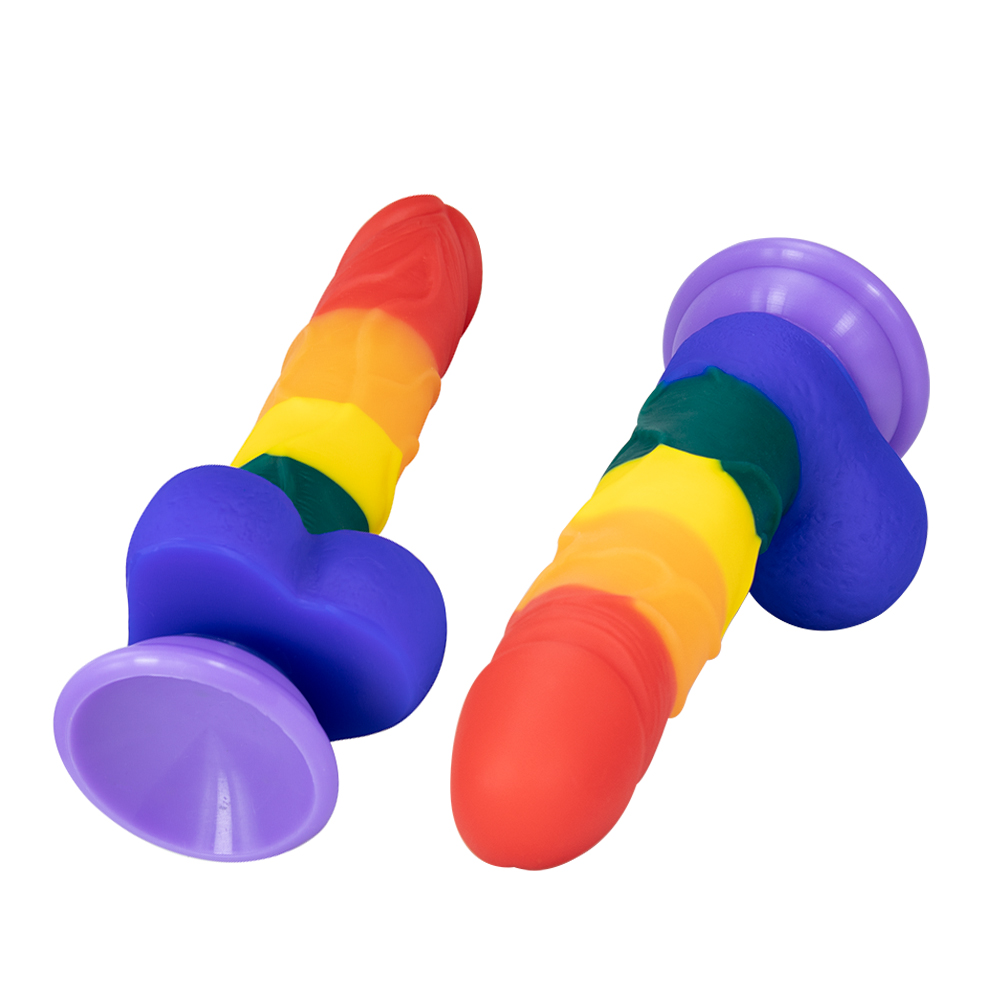 Dildo Realist Rainbow Silicon 20 cm Passion Labs, Nr. 9, Erotic24.ro