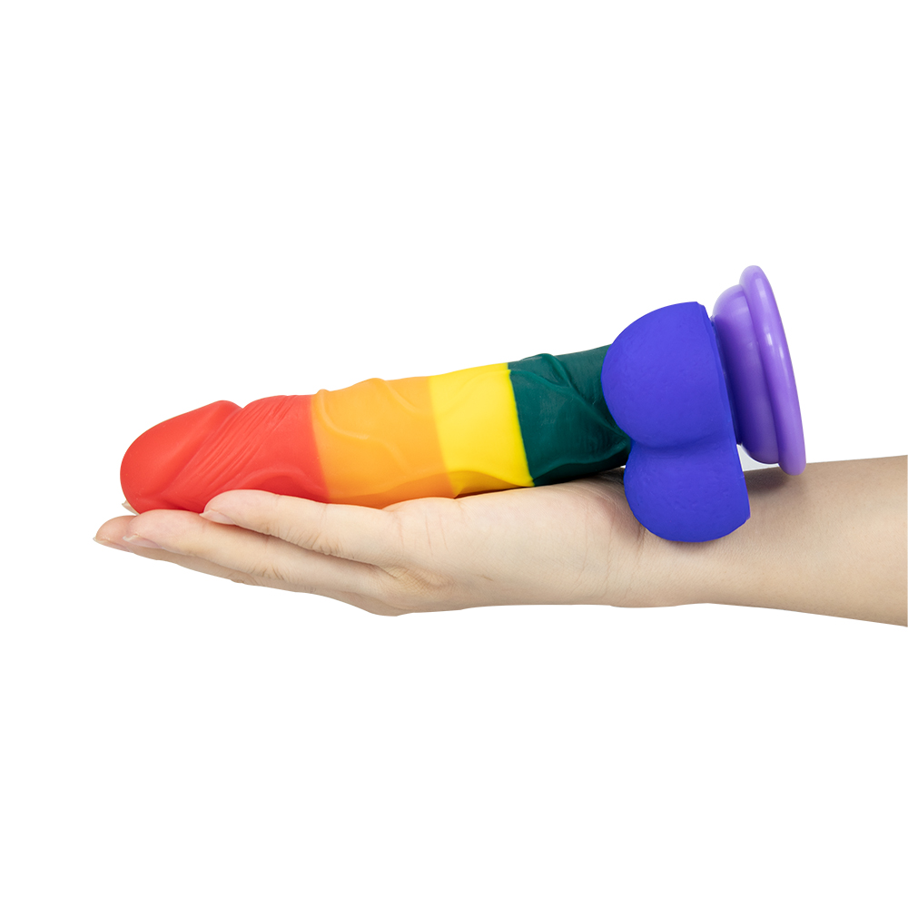 Dildo Realist Rainbow Silicon 20 cm Passion Labs, Nr. 10, Erotic24.ro
