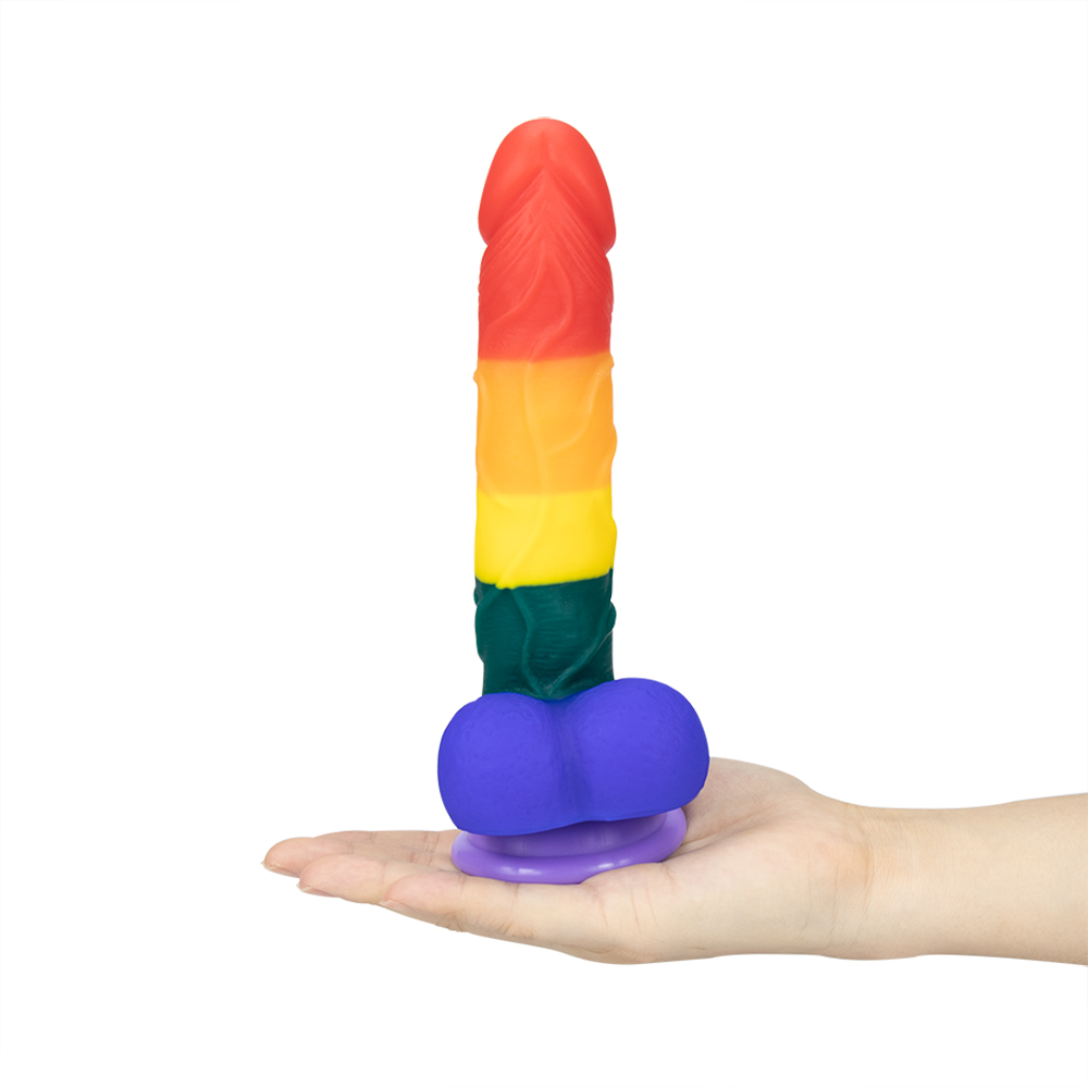 Dildo Realist Rainbow Silicon 20 cm Passion Labs, Nr. 11, Erotic24.ro
