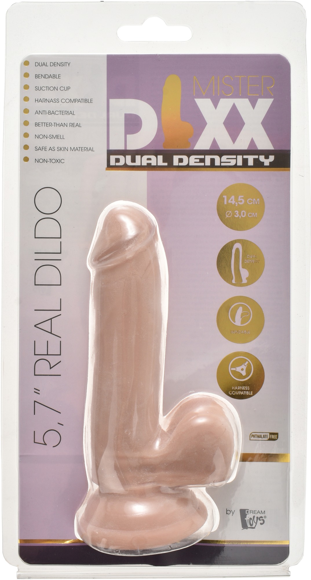 Dildo Realist Bendable Dubla Densitate Real Dildo Mister Dixx 14.5 cm, #5, Erotic24.ro