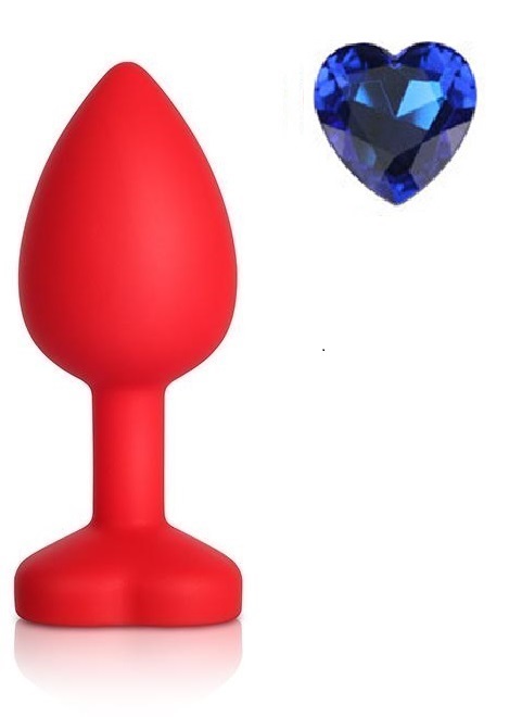 Dop Anal Brighty Small Silicon Rosu/Albastru Mokko Toys, #1, Erotic24.ro
