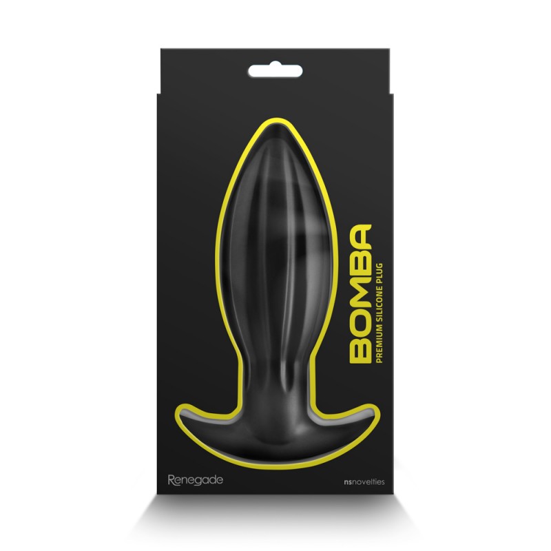 Dop Anal Bomba Renegade Premium Soft Silicon Negru 12.5 cm, Nr. 4, Erotic24.ro