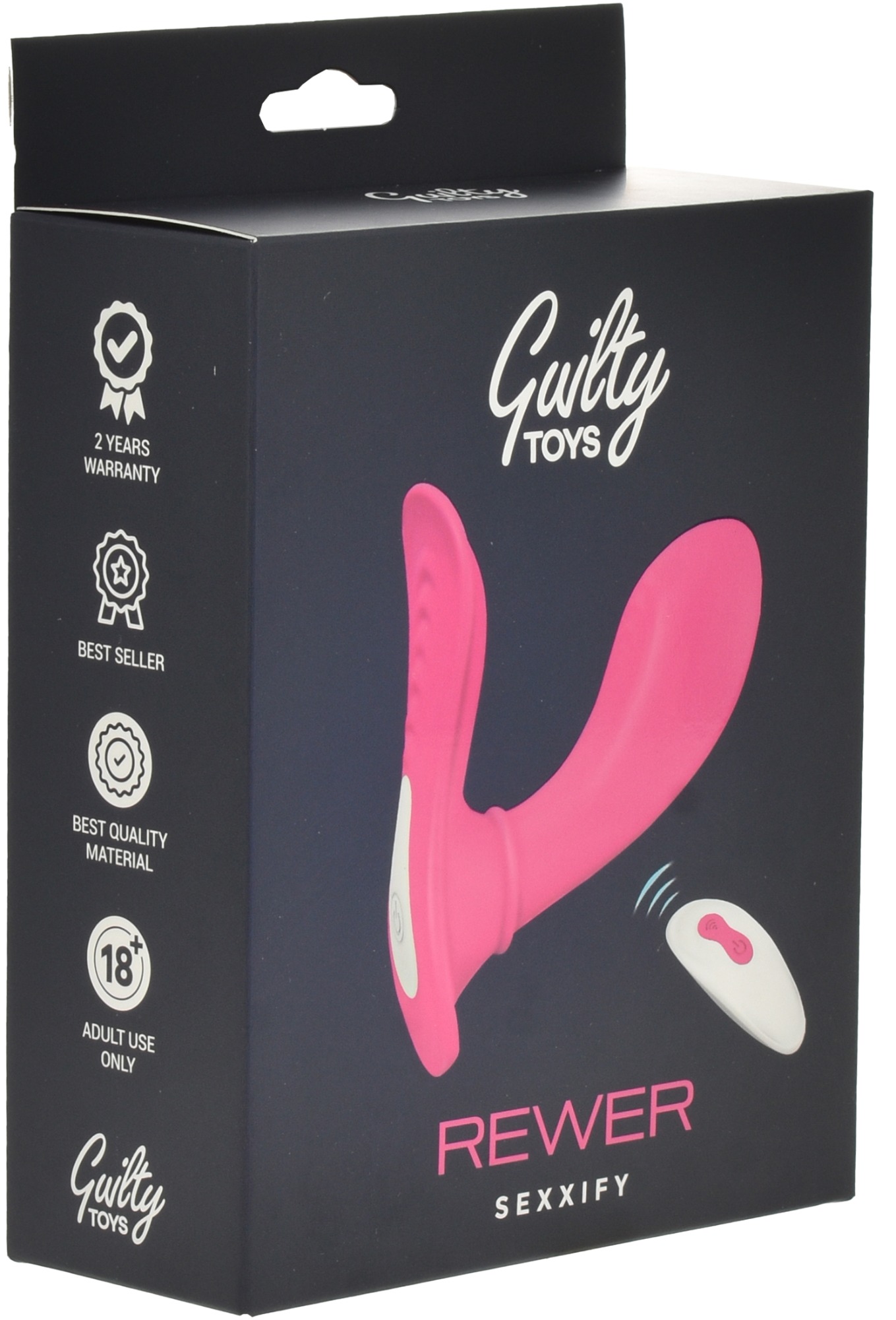 Stimulator Rewer Remote Control 9 Moduri Vibratii Silicon USB Mov Guilty Toys, #1, Erotic24.ro