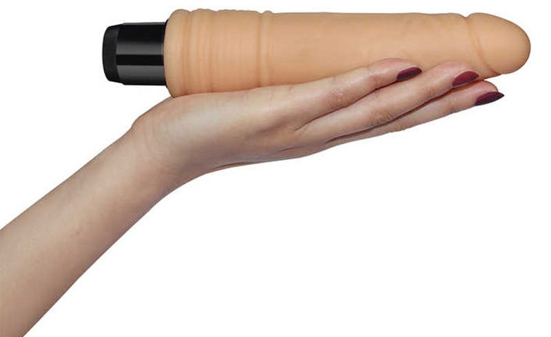 Vibrator Real Feel Cyberskin Nr.2, Multispeed, TPR, Natural, 20 cm, Nr. 4, Erotic24.ro