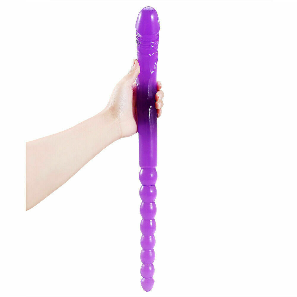 Dildo Dublu Penis&Bile Anale Mov 49 cm, Nr. 2, Erotic24.ro