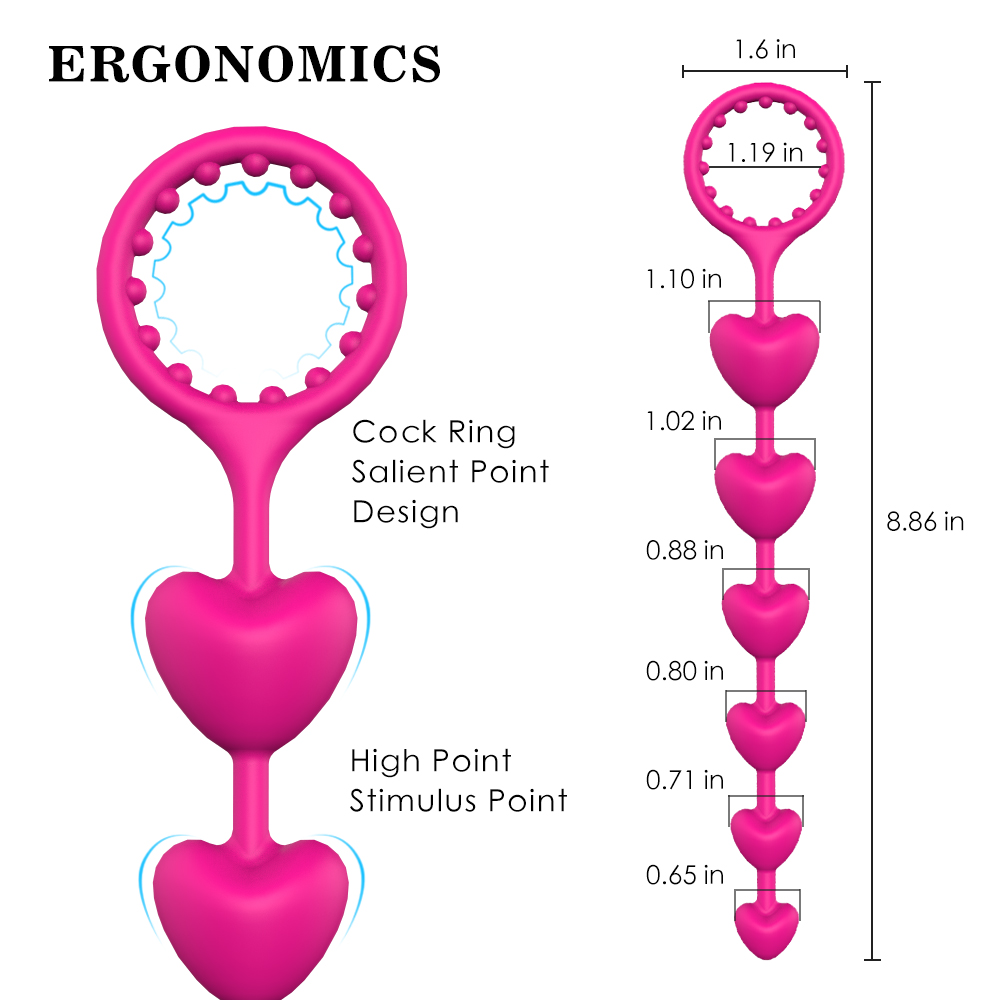 Bile Anale Picks, Silicon, Roz, 23 cm, Mokko Toys, Nr. 6, Erotic24.ro