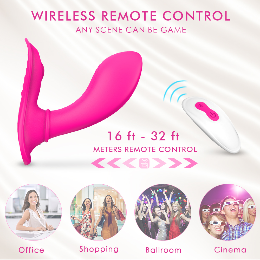 Stimulator Rewer Remote Control 9 Moduri Vibratii Silicon USB Roz Guilty Toys, #7, Erotic24.ro