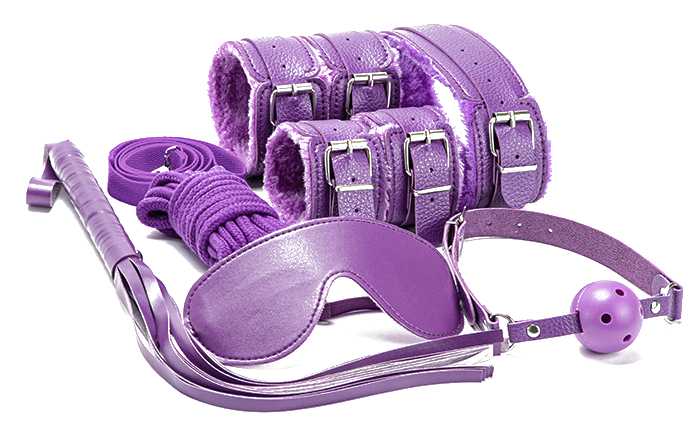 Set BDSM Fetish 7 Piese, Violet, Guilty Toys, #1, Erotic24.ro