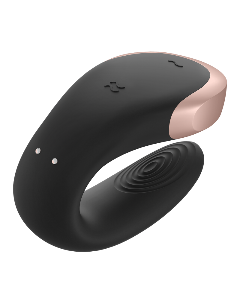 Vibrator Double Love Remote Control Bluetooth Silicon USB Negru Free APP, #3, Erotic24.ro