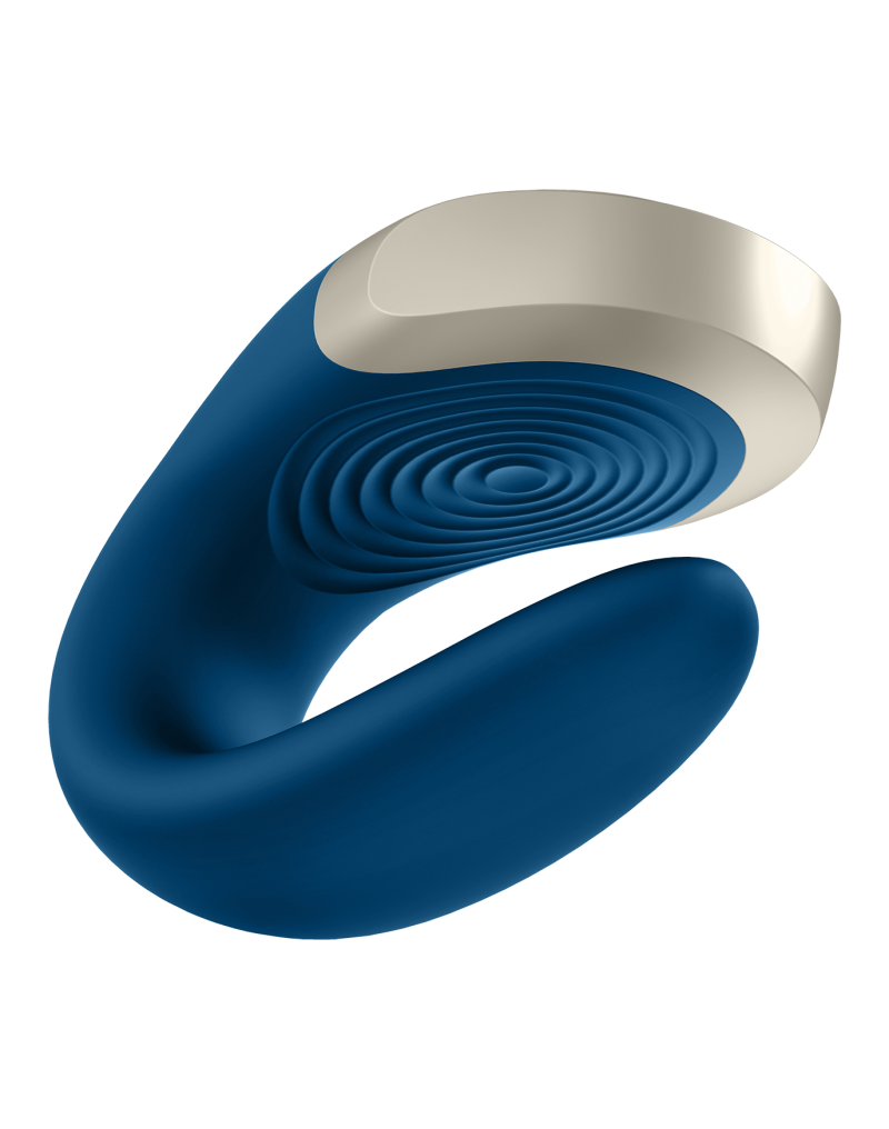 Vibrator Double Love Remote Control Bluetooth Silicon USB Albastru Free APP, Nr. 2, Erotic24.ro