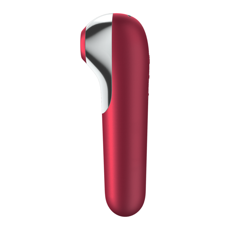 Stimulator Dual Love Satisfyer Silicon Rosu Free APP, Nr. 3, Erotic24.ro