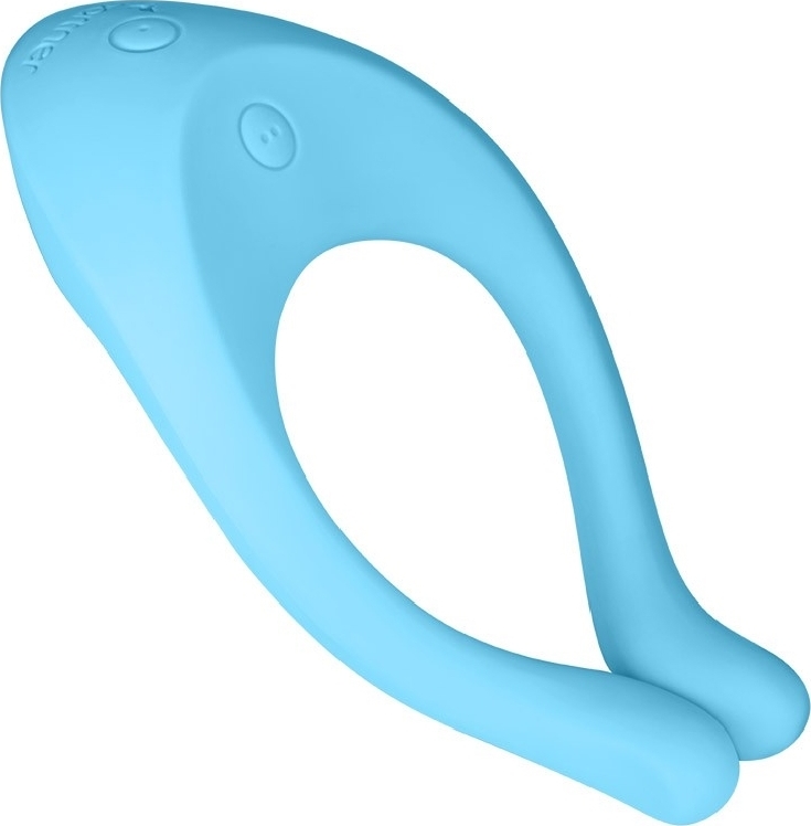 Vibrator Cuplu Multifun1, 100 Combinatii Vibratii , Silicon, USB, Albastru, Nr. 2, Erotic24.ro