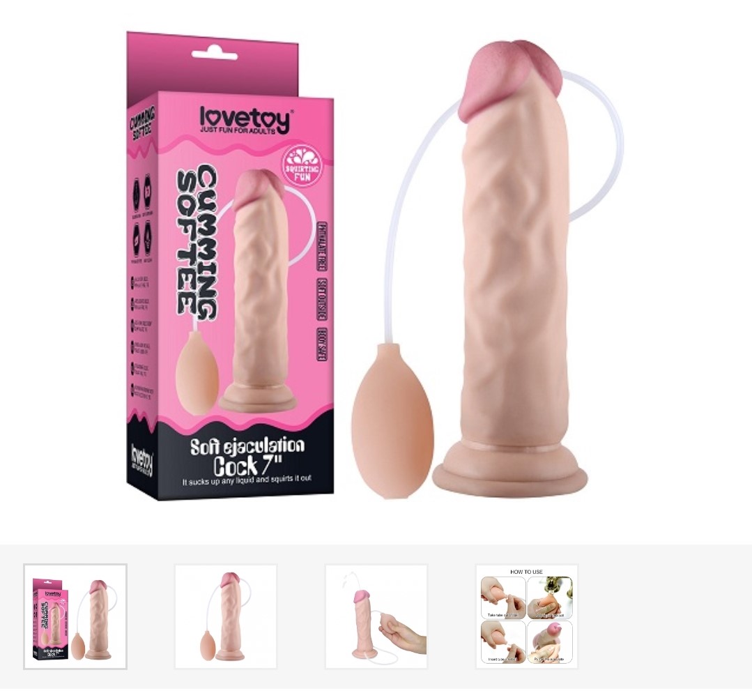 Dildo cu Ejaculare Cumming Softee 20.5 cm, #4, Erotic24.ro