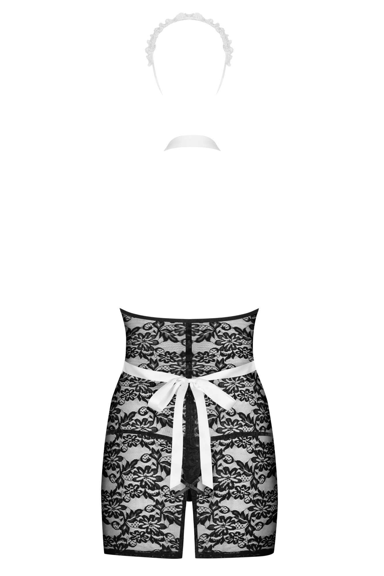 Costumatie Sexy Servegirl Negru/Alb S/M, #4, Erotic24.ro