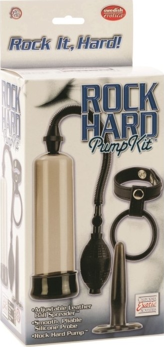 Kit Pompa Penis+Dop Anal+Inel Dublu Penis Rock Hard, Nr. 2, Erotic24.ro