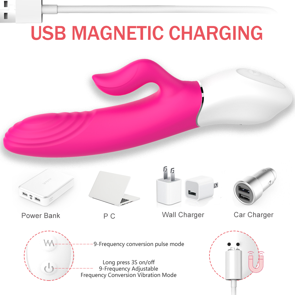 Pulsator Iepuras Hity Thrusting&Vibrations Silicon USB Roz Guilty Toys, #14, Erotic24.ro