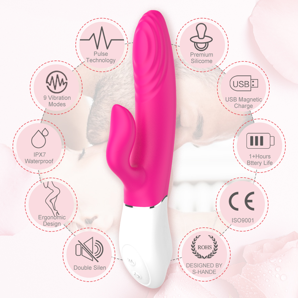 Pulsator Iepuras Hity Thrusting&Vibrations Silicon USB Roz Guilty Toys, #3, Erotic24.ro