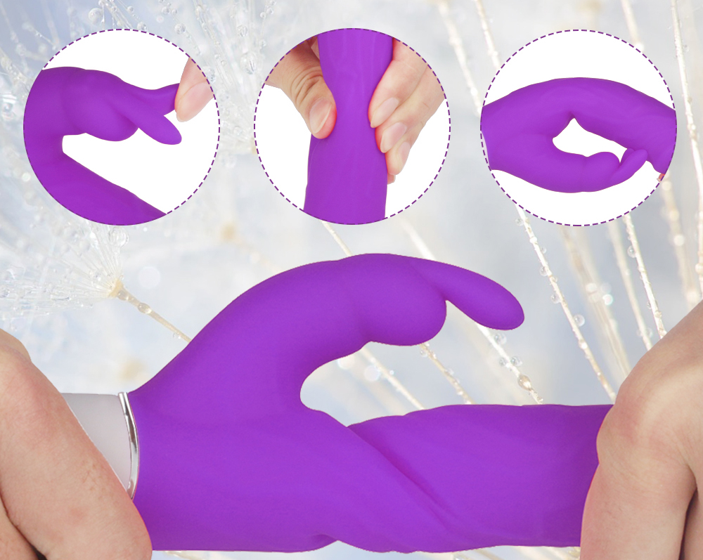 Vibrator Rabbit Radi Flexibil Silicon USB 21.3 cm Mov Guilty Toys, Nr. 6, Erotic24.ro