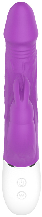 Vibrator Rabbit Radi Flexibil Silicon USB 21.3 cm Mov Guilty Toys, Nr. 2, Erotic24.ro