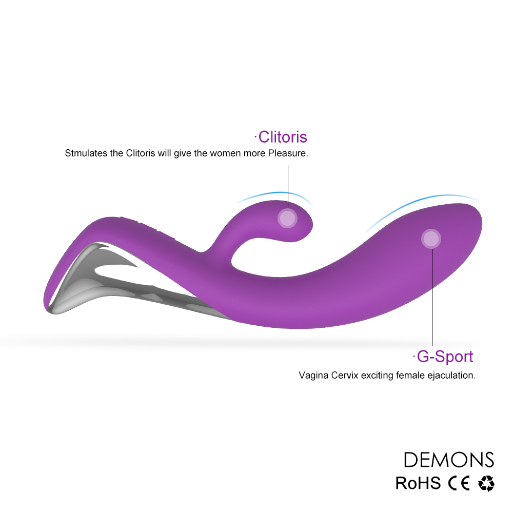 Vibrator Rabbit Luxe Wave&Vibrations, Silicon, Mov, USB, Mokko Toys, #2, Erotic24.ro
