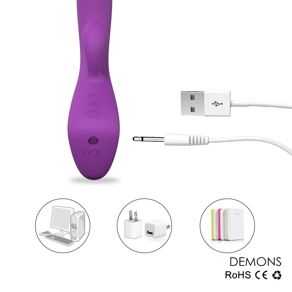 Vibrator Rabbit Luxe Wave&Vibrations, Silicon, Mov, USB, Mokko Toys, #3, Erotic24.ro