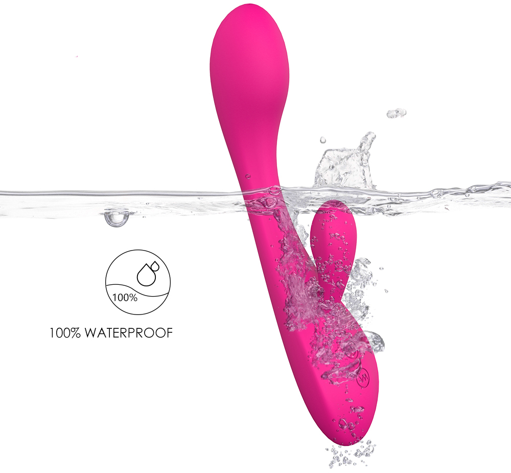 Vibrator Rabbit Boom Silicon USB 21.2 cm Roz Guilty Toys, #11, Erotic24.ro