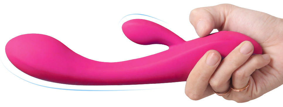 Vibrator Rabbit Boom Silicon USB 21.2 cm Roz Guilty Toys, #5, Erotic24.ro
