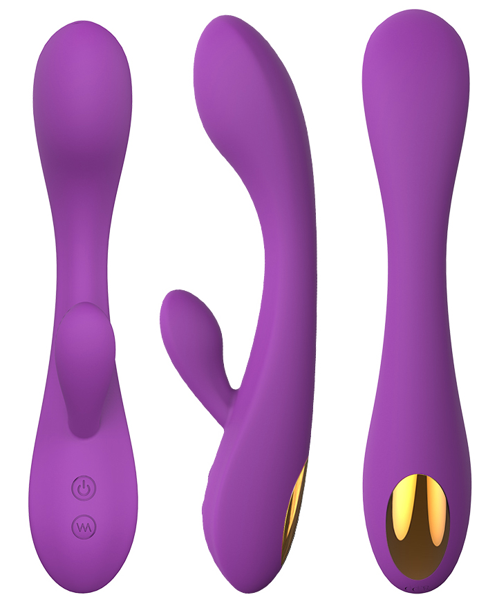 Vibrator Rabbit Boom Silicon USB 21.2 cm Mov Guilty Toys, #3, Erotic24.ro