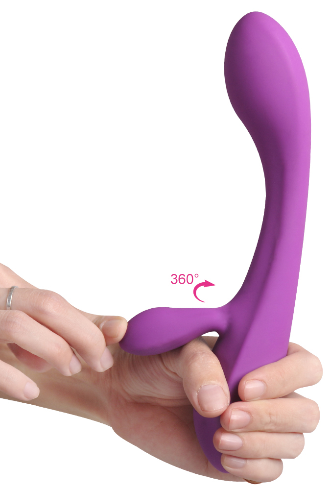 Vibrator Rabbit Boom Silicon USB 21.2 cm Mov Guilty Toys, #10, Erotic24.ro