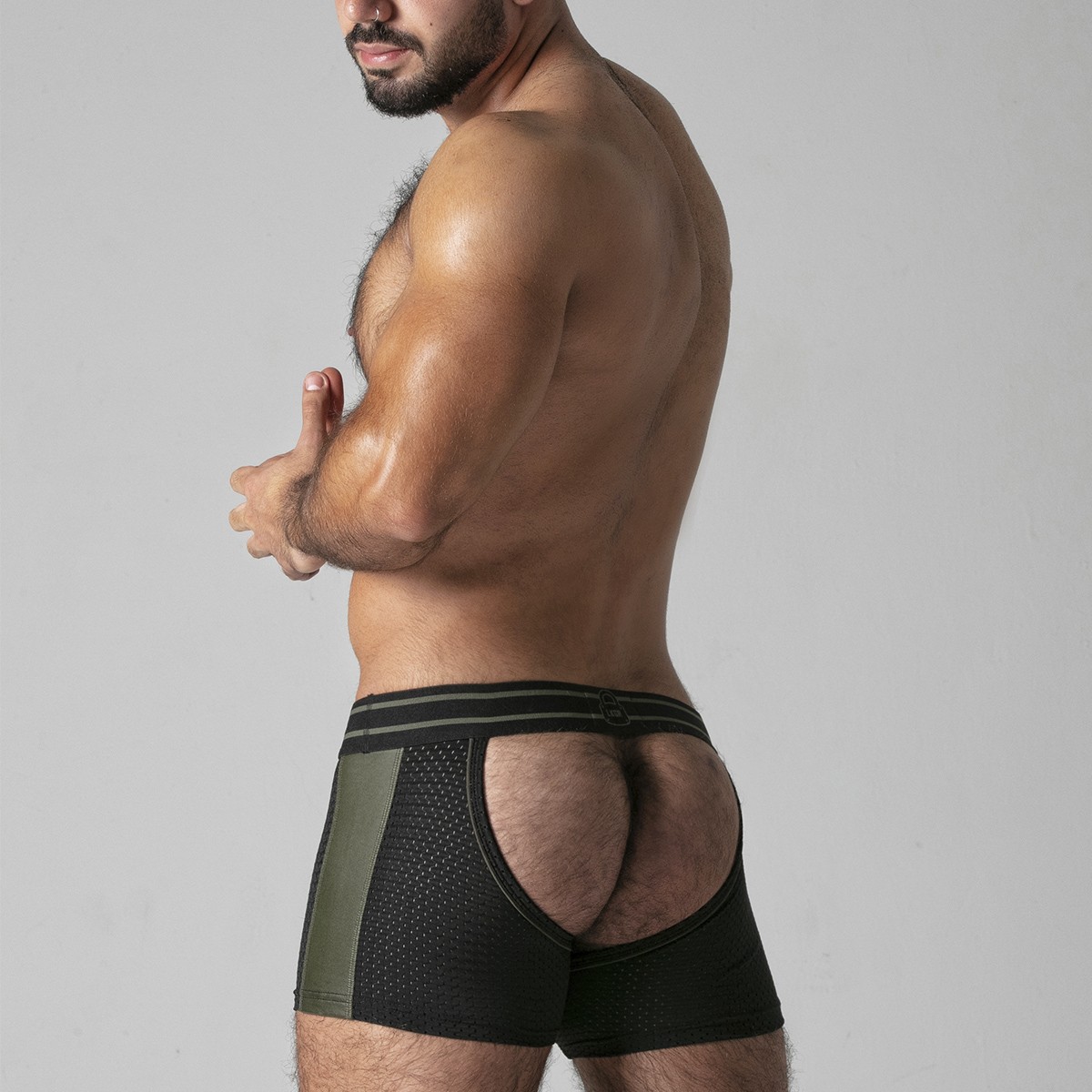 Boxeri Watch It Hard Chaps, Kaki, Marimea 42-XL, #2, Erotic24.ro