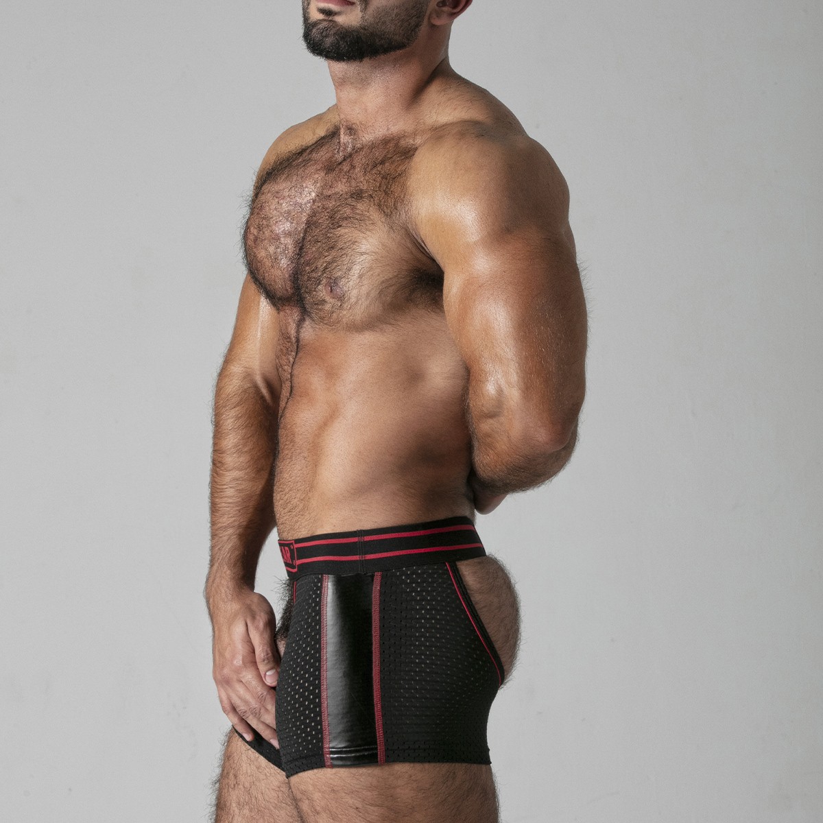 Boxeri Watch It Hard Chaps, Rosu, Marimea 36-S, #3, Erotic24.ro