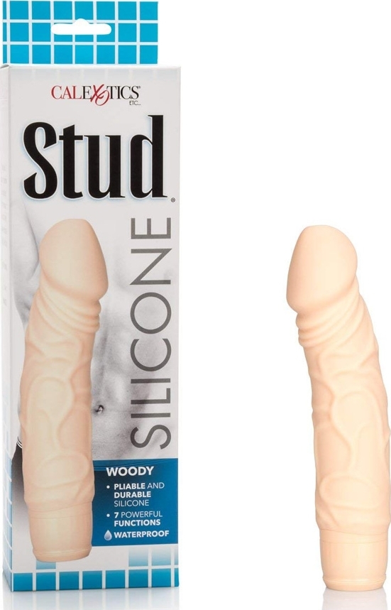 Vibrator Stud Woody, 7 Moduri Stimulatoare, Silicon, Natural, 16.5 cm, #6, Erotic24.ro