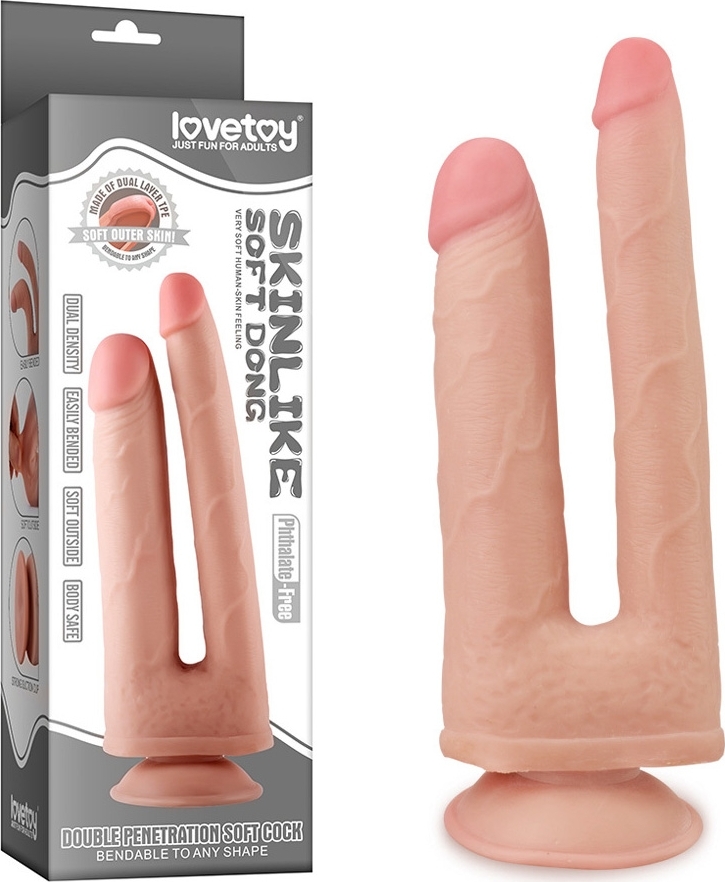 Dildo Skinlike Double Penetration 25 cm, #5, Erotic24.ro