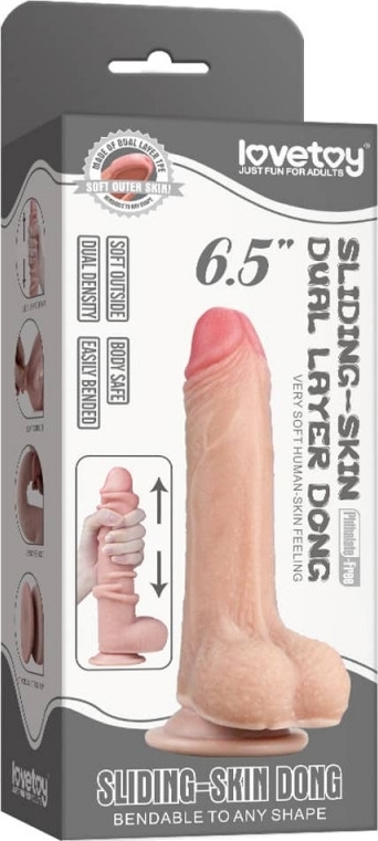 Dildo Sliding-Skin Natural 17.5 cm, #6, Erotic24.ro