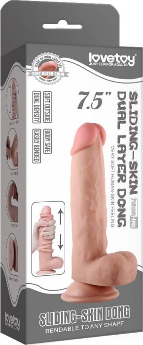Dildo Sliding-Skin Natural 20.5 cm, Nr. 6, Erotic24.ro
