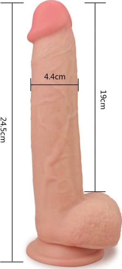Dildo Sliding-Skin Natural 24.5 cm, #4, Erotic24.ro