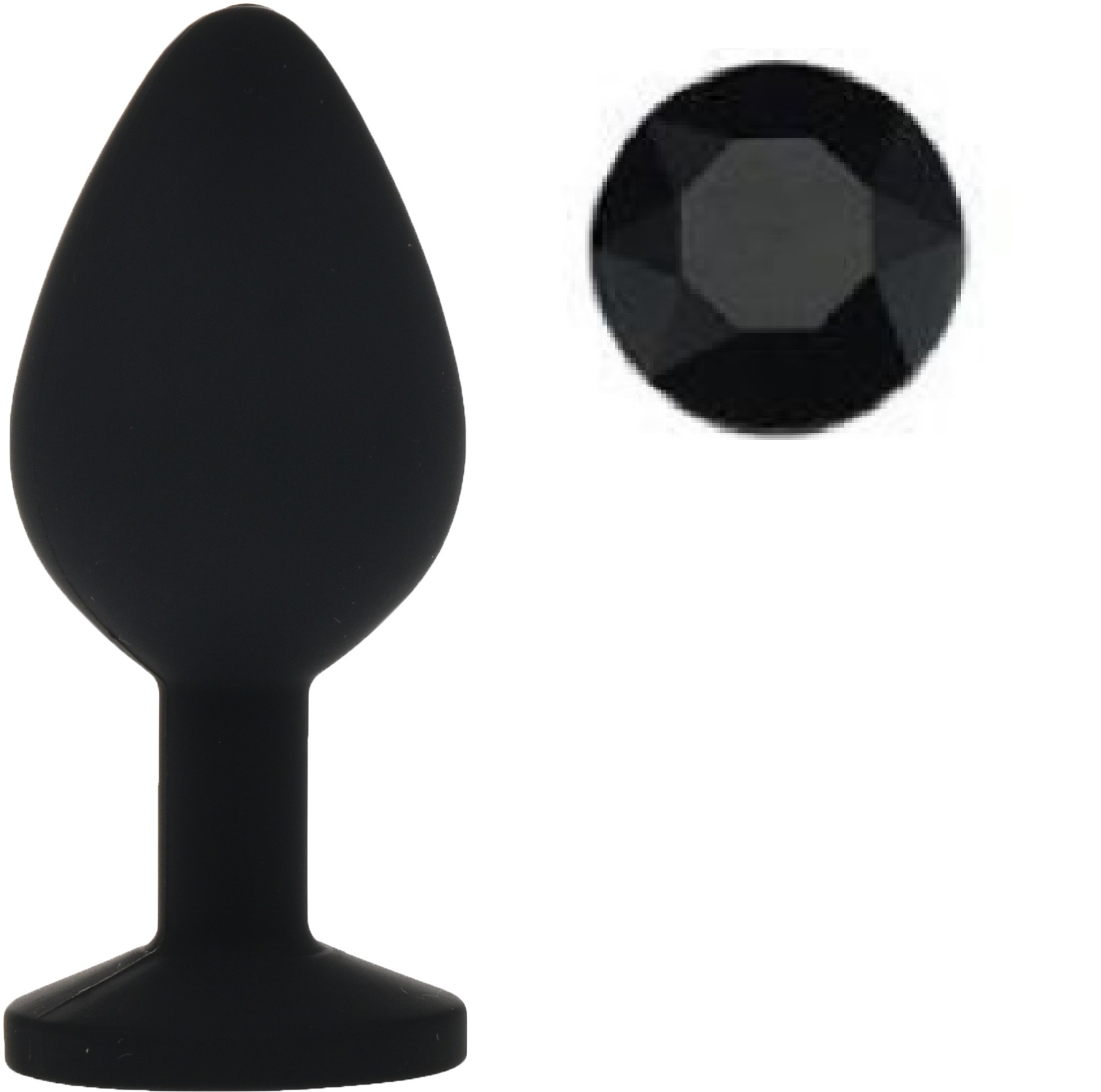 Dop Anal Silicone Buttplug, Small, Negru in SexShop KUR Romania