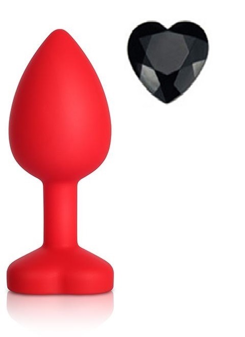 Dop Anal Brighty Small Silicon Rosu/Negru Mokko Toys, #1, Erotic24.ro
