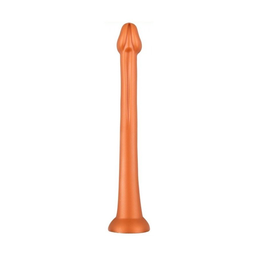 Dildo Snakey Medium Diametru 5.5 cm Silicon Lichid Super Soft Auriu 40 cm, #3, Erotic24.ro