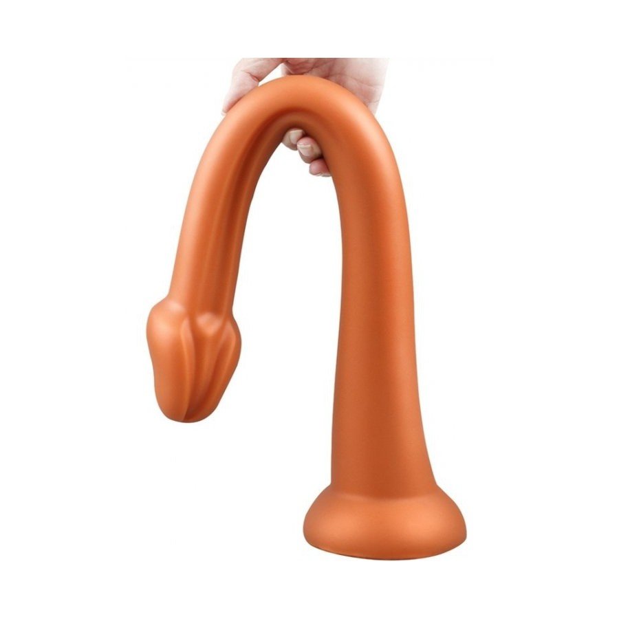 Dildo Snakey Extra Large Silicon Lichid Super Soft Auriu 50 cm, #14, Erotic24.ro