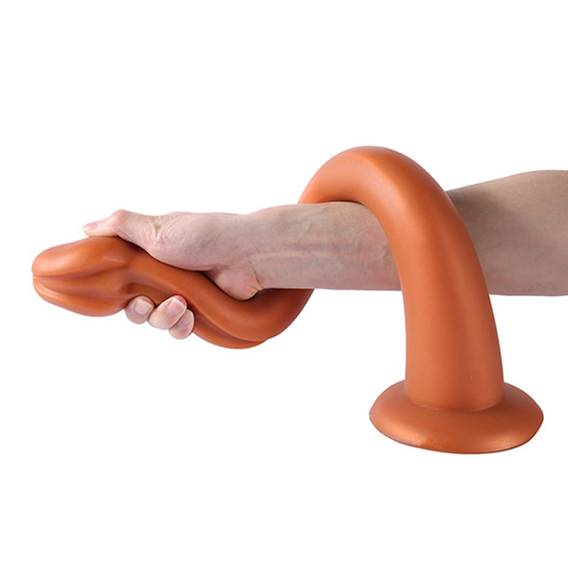 Dildo Snakey Extra Large Silicon Lichid Super Soft Auriu 50 cm, #10, Erotic24.ro