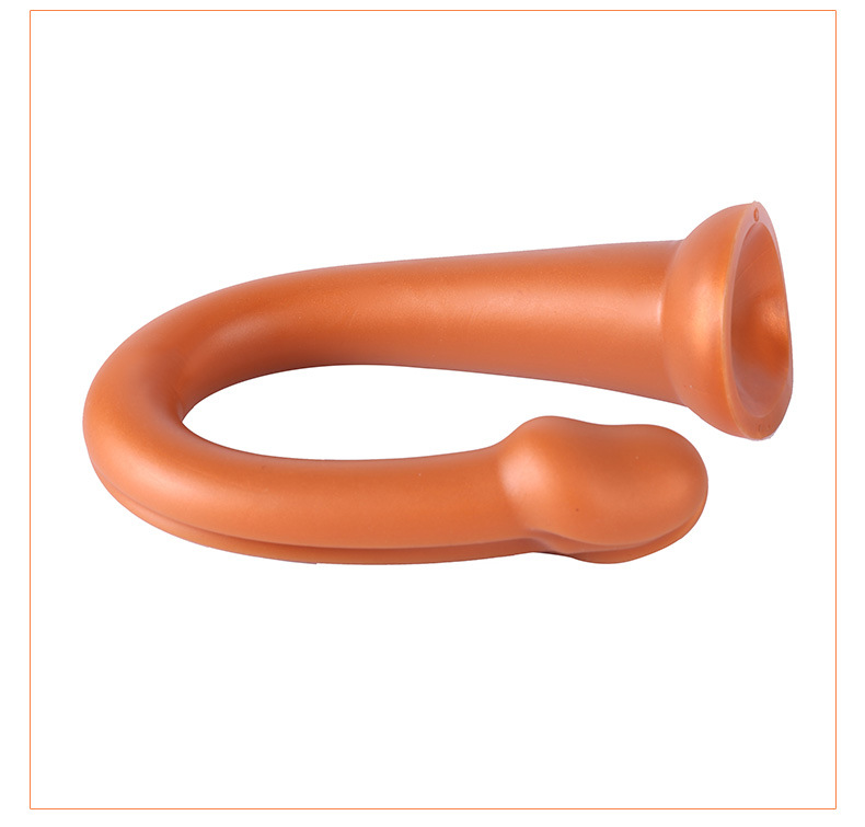 Dildo Snakey Medium Diametru 5.5 cm Silicon Lichid Super Soft Auriu 40 cm, #14, Erotic24.ro