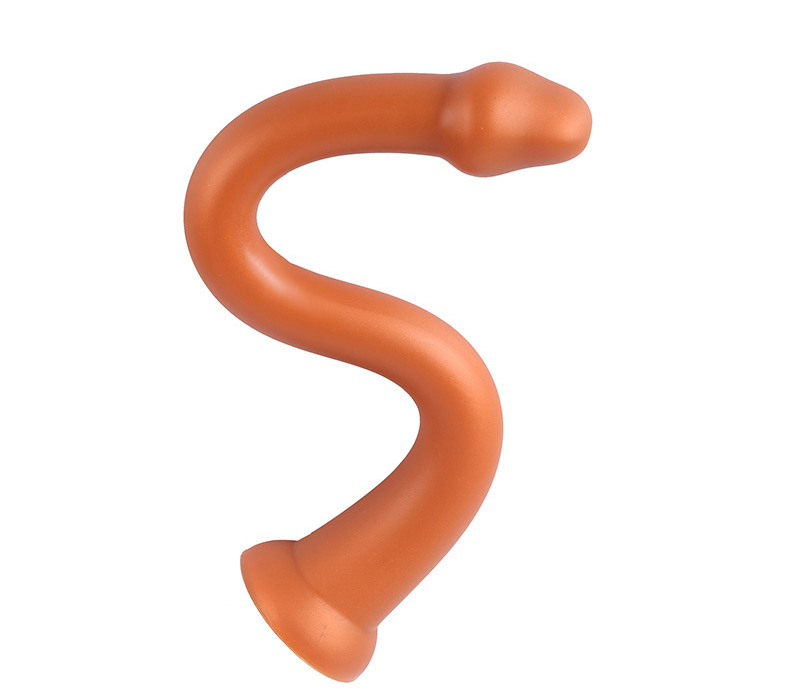 Dildo Snakey Small Silicon Lichid Super Soft Auriu 40 cm, #1, Erotic24.ro