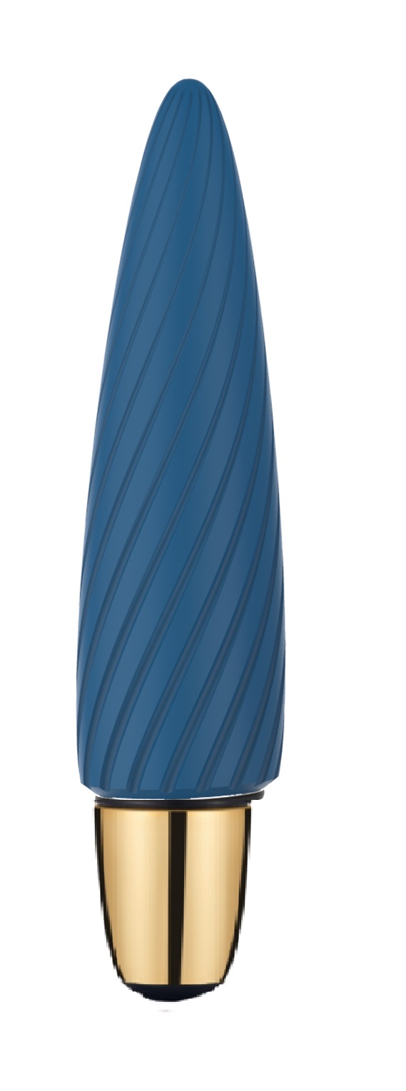 Bullet Vibrator Spinn 10 Moduri Vibratii Silicon USB Albastru 12 cm Passion Labs, Nr. 1, Erotic24.ro